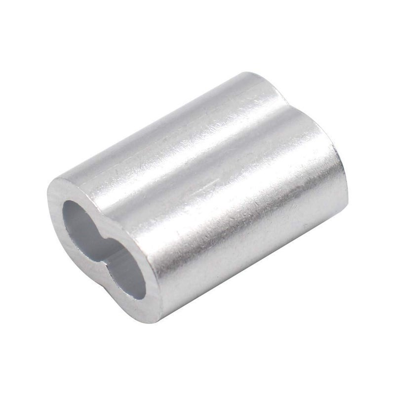 Accessbuy 3/16" Aluminum Crimping Loop Sleeves,Wire Rope Sleeves,Aluminum Gritted Crimping Sleeve,Cable Crimps Ferrule for 3/16" Diameter Wire Rope and Cable Line 50 Pieces - Image 4