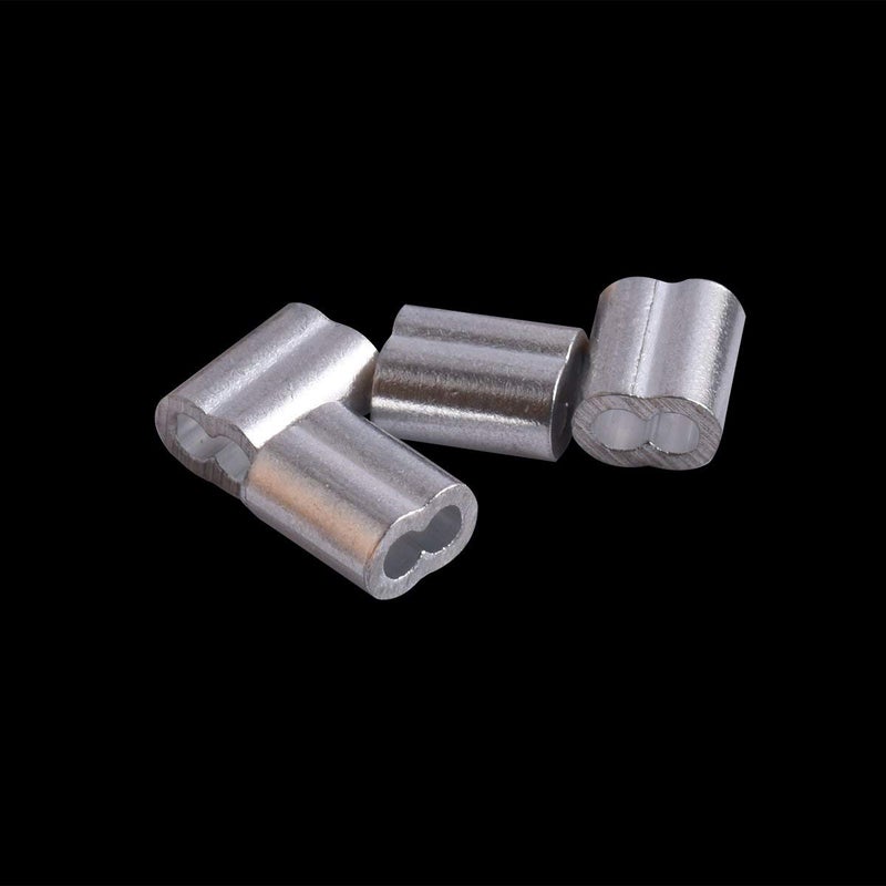 Accessbuy 3/16" Aluminum Crimping Loop Sleeves,Wire Rope Sleeves,Aluminum Gritted Crimping Sleeve,Cable Crimps Ferrule for 3/16" Diameter Wire Rope and Cable Line 50 Pieces - Image 5