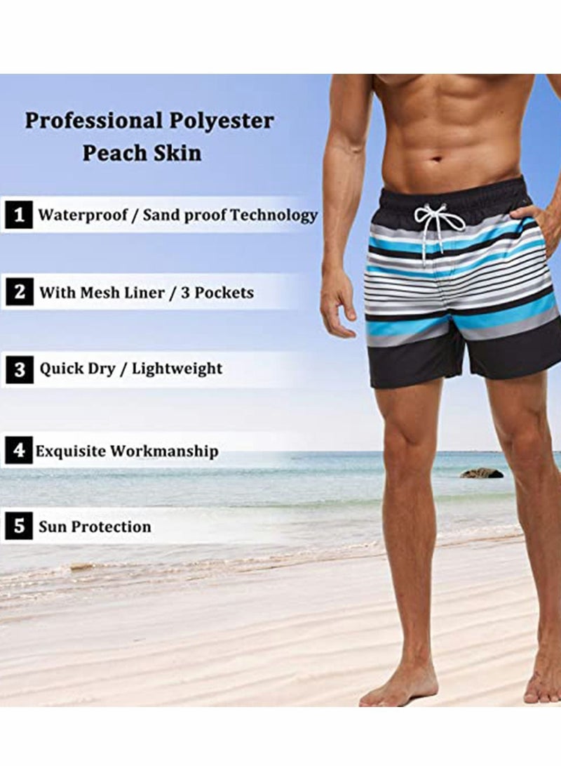 Y&D Swim Trunks Men's Quick Dry Athletic Swimwear Shorts with Mesh Lining and PocketsSwim Elastic Waist Drawstring ( XL ) - Image 3