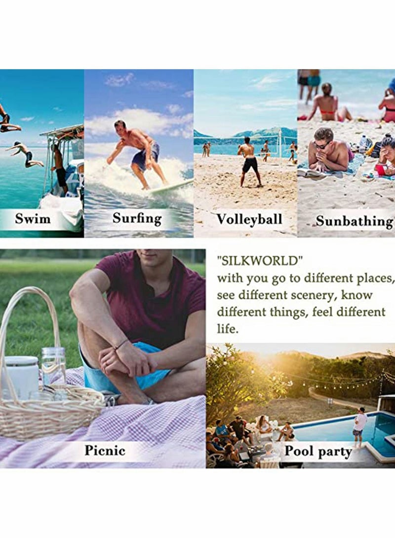 Y&D Swim Trunks Men's Quick Dry Athletic Swimwear Shorts with Mesh Lining and PocketsSwim Elastic Waist Drawstring ( XL ) - Image 4