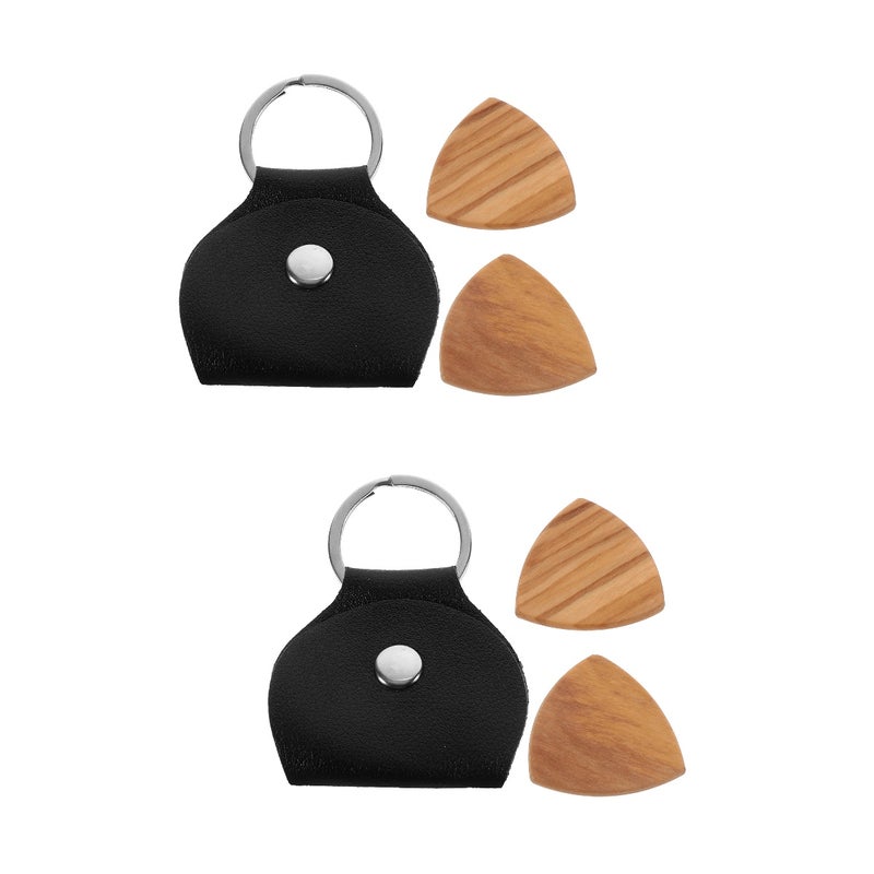 2 Sets Guitar Pick Holder Keyring Guitar Pick Organizer Bass Pick Organizer - Image 1