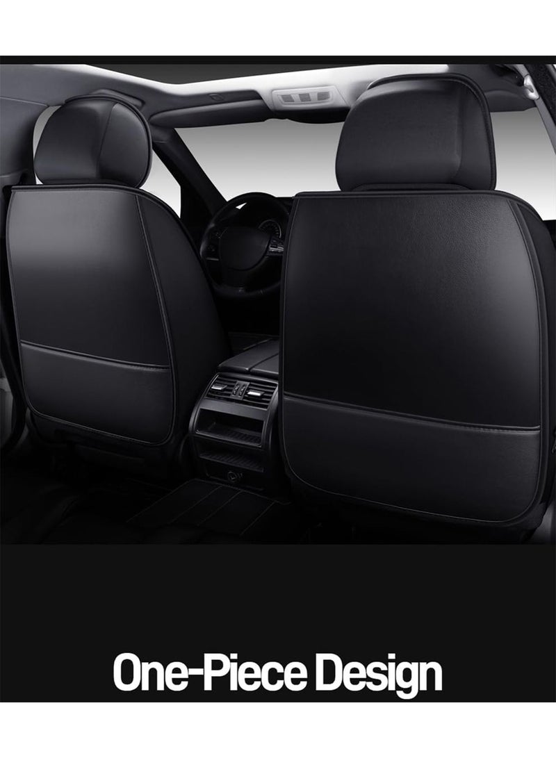 Summer Luxury PU Leather Car Seat Cover Full Set Breathable Universal Fit for 5 Seat Vehicles with Pillows