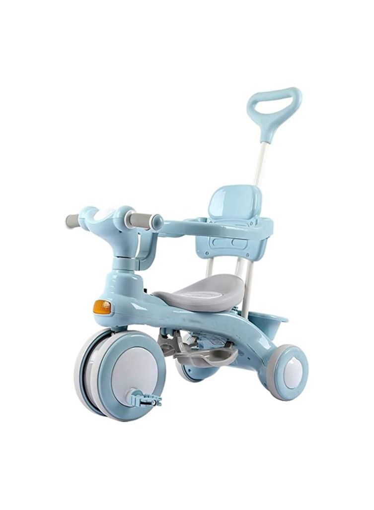 3 In 1 Kids Tricycle Baby ABS Foot Pedals Storage Bag Sponge Guardrail And Shock-Absorbing Wheels For 1-6 Years Old  - Image 1
