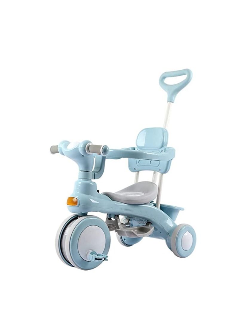 3 In 1 Kids Tricycle Baby ABS Foot Pedals Storage Bag Sponge Guardrail And Shock-Absorbing Wheels For 1-6 Years Old  - Image 3