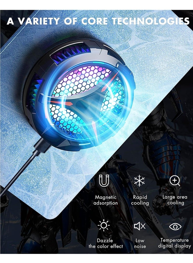 iPad Cooler,Magnetic Tablet Cooler for ipad/Surface pro/Samsung Tab,Compatible for Steam Deck,Universal Radiator with Temperature Display for Mobile Gaming,Tiktok Live Streaming  - Image 3