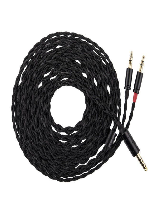 Linsoul Tripowin Nova Monitor Headphone Cable, Over-Ear Headphone Wire, 4-Strand Silver Foil/OCC Hybrid Upgrade Cable, 2M, Dual 3.5mm to 4.4mm/3.5mm/XLR Plug, for Musicians Audiophiles (4.4mm, Black) - Image 1