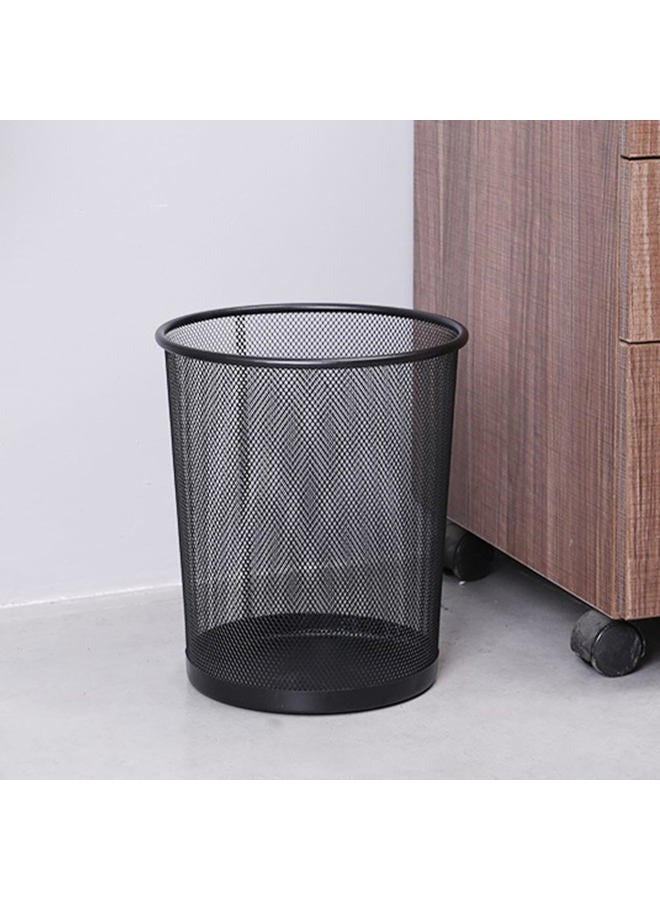 Haofy Metal Mesh Trash Can, Sturdy Iron Trash Bin, Circular Shape, Convenient, Lightweight, Compact, High Strength, Mesh Trash Can for Kitchen Bathroom Office Room (Black), Haofyhx1ds97tg2-11 - Image 4