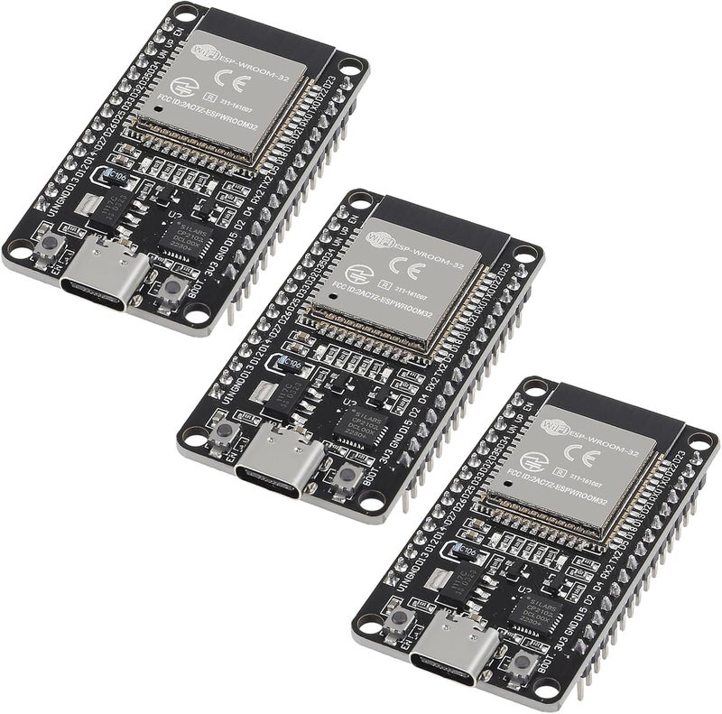 AiTrip لوحة تطوير 3 قطع Type C 30 دبابيس CP2102 ESP-WROOM-32 ESP32 ESP-32S 2.4GHz واي فاي مزدوج الوضع + بلوتوث معالج دقيق مزدوج النواة مدمج مع هوائي RF AMP فلتر AP STA - Image 1