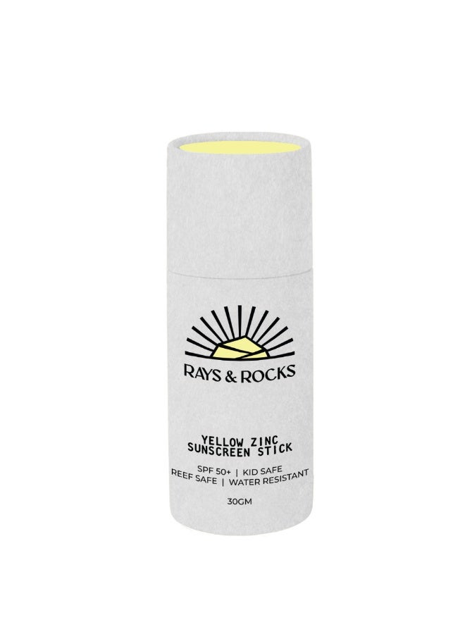 Rays & Rocks Sunscreen Zinc Stick - 30gm - Yellow - Image 1