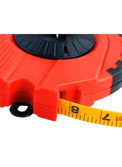 GEEPAS 50M Fibreglass Long Measuring Tape, ABS case- Made of Strong and Long-lasting Fiberglass Material, Tough Outer Case and Metal Ring at End Red/Black/Yellow 11x6x7inch  - Image 4
