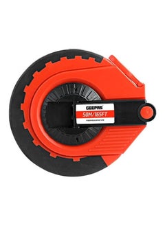 GEEPAS 50M Fibreglass Long Measuring Tape, ABS case- Made of Strong and Long-lasting Fiberglass Material, Tough Outer Case and Metal Ring at End Red/Black/Yellow 11x6x7inch  - Image 2