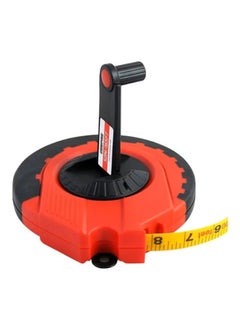 GEEPAS 50M Fibreglass Long Measuring Tape, ABS case- Made of Strong and Long-lasting Fiberglass Material, Tough Outer Case and Metal Ring at End Red/Black/Yellow 11x6x7inch  - Image 3