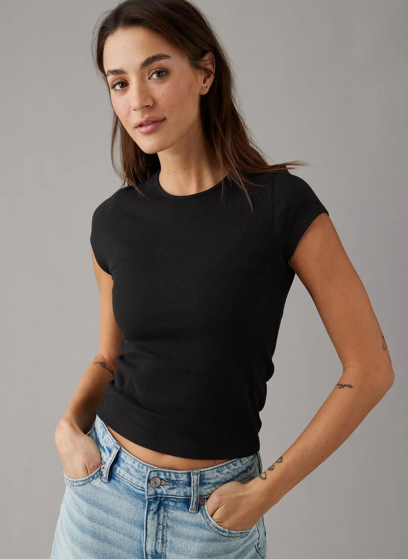 American Eagle Crew Neck Short Sleeve Top