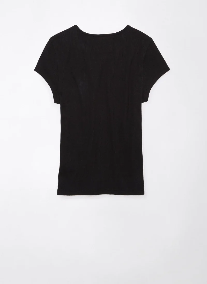 American Eagle Crew Neck Short Sleeve Top