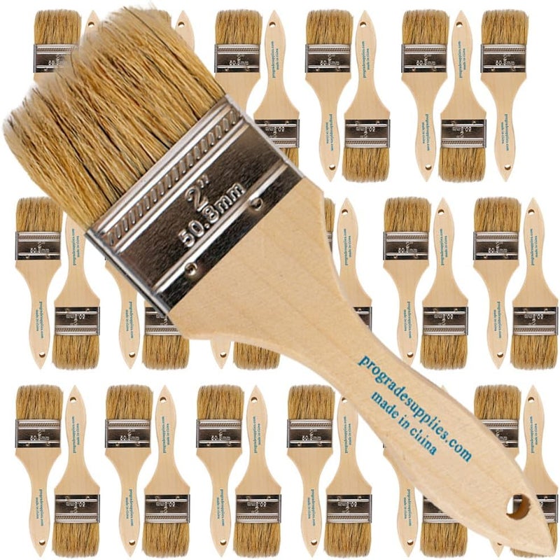 Pro-Grade - Chip Paint Brushes - 36-Pack - 2 Inch Chip Brush for Paints, Stains, Varnishes, Glues, & Gesso - Image 1