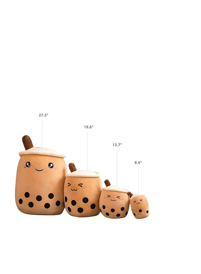 Captaintech Kids Pillow Cushion 9.4 Inch Stuffed Boba Plushie Bubble Tea Plush Pillow Cartoon Cylindrical Milk Boba Pillow, Super Soft Kawaii Hugging Cushion Realistic Plush Food Toy Gifts for Boy Girl - Image 5