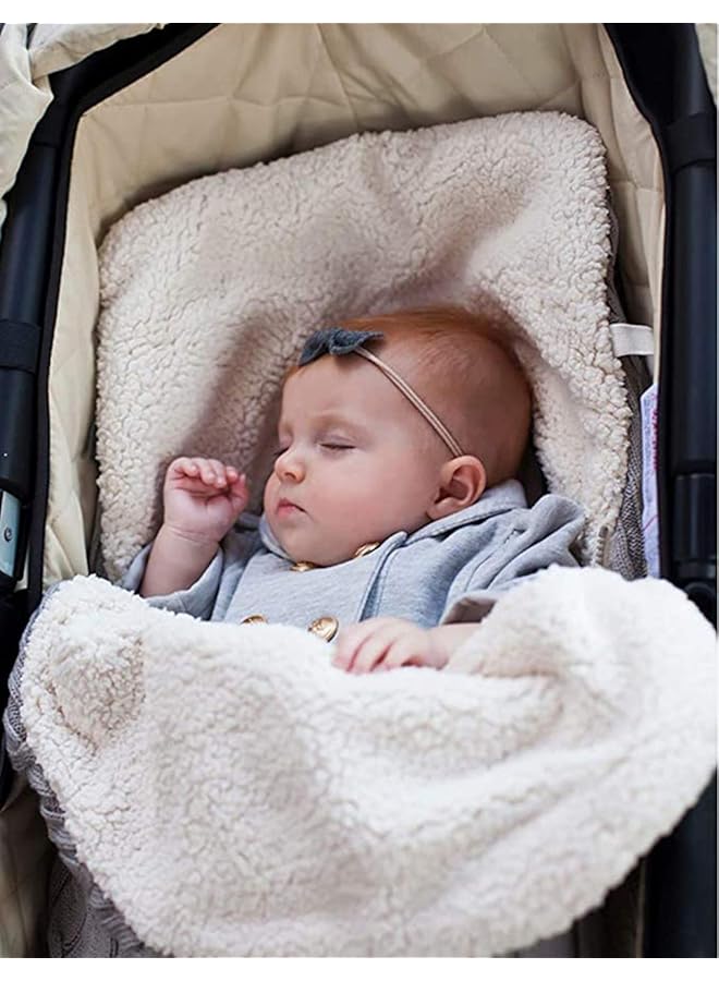 erorex Newborn Baby Swaddle Blanket Thick Baby Kids Toddler Knit Soft Warm Fleece Blanket Swaddle Sleeping Bag Sleep Sack Stroller Unisex Wrap For 0 12 Month Baby Boys Girls Gray  - Image 5