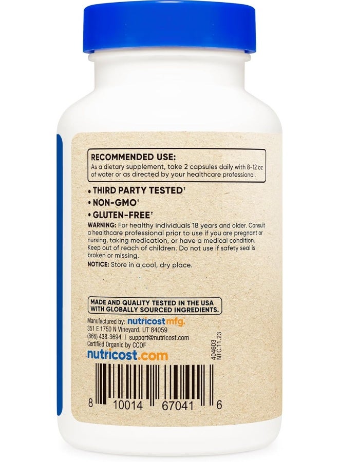 Nutricost Organic AMLA Capsules 1000mg, 60 Servings - Certified CCOF Organic, Vegan, Gluten Free, 500mg Per Capsule, 120 Capsules - Image 4