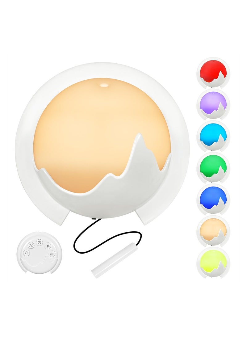 SYOSI Wall Mounted Night Light, Humidifiable Night Light RGB Color Changing Bedside Lamp with Remote Control, Ultrasonic Humidifier Aromatherapy Diffuser, Indoor Plug in Wall Light for Home, Bedroom - Image 1