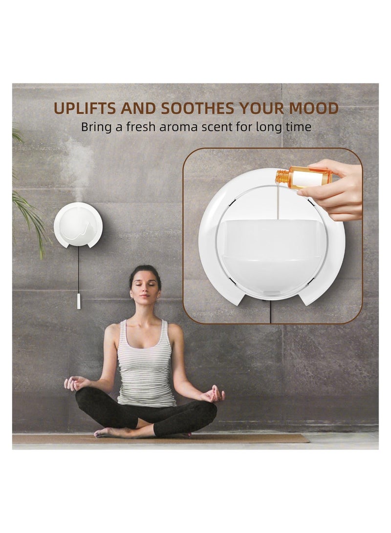 SYOSI Wall Mounted Night Light, Humidifiable Night Light RGB Color Changing Bedside Lamp with Remote Control, Ultrasonic Humidifier Aromatherapy Diffuser, Indoor Plug in Wall Light for Home, Bedroom - Image 3