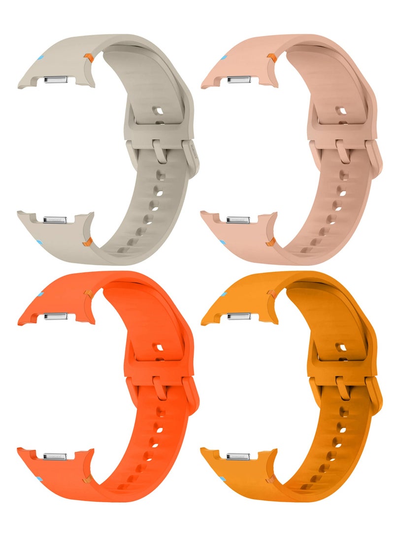 4Packs Sport Band for Galaxy Watch 8 40mm 44mm and Watch 8 Classic 46mm, Silicone Replacement Strap, M/L Size - Image 1