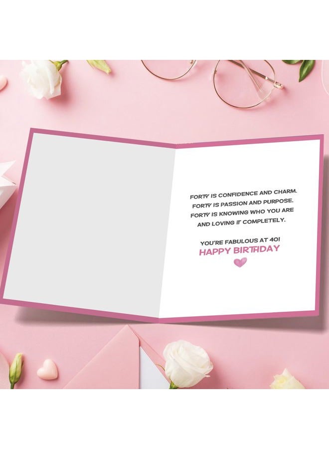 OJsensai Happy 40th Birthday Card & Gifts for Women Men, 40 Year Old Bday Gifts Ideas for Husband Wife, Happy 40th Birthday Decorations - Image 2