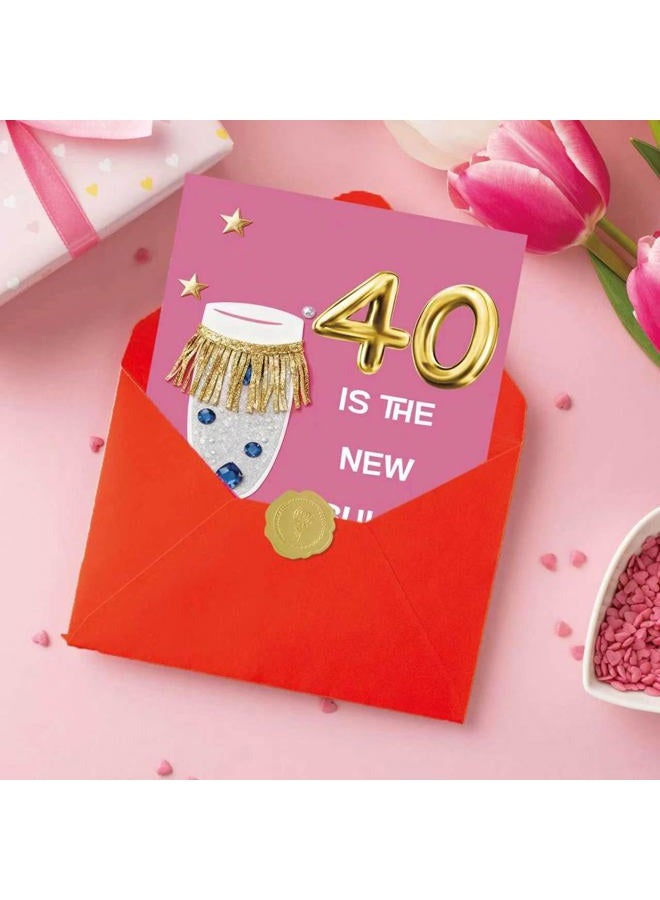 OJsensai Happy 40th Birthday Card & Gifts for Women Men, 40 Year Old Bday Gifts Ideas for Husband Wife, Happy 40th Birthday Decorations - Image 4