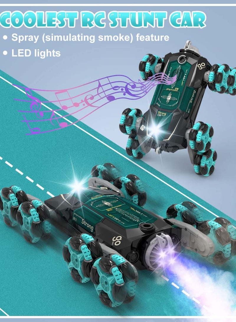 SOLARAE Stunt Car RC Gesture Sensor Best Toy, Racing Drift Double-Sided Stunt Car, 2.4Ghz Remote Control Car, 360°Rotation Whirligig Off-road Vehicle Gift for Kids Boys Birthday 8+ Year - Image 4