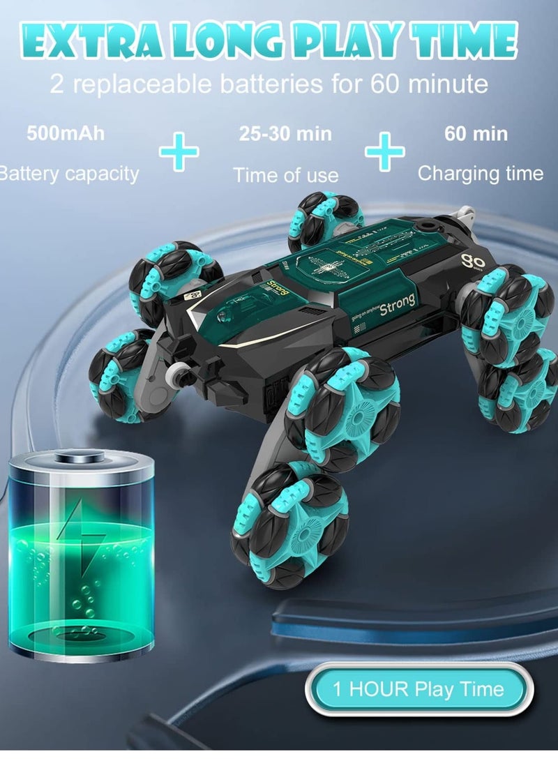 SOLARAE Stunt Car RC Gesture Sensor Best Toy, Racing Drift Double-Sided Stunt Car, 2.4Ghz Remote Control Car, 360°Rotation Whirligig Off-road Vehicle Gift for Kids Boys Birthday 8+ Year - Image 3