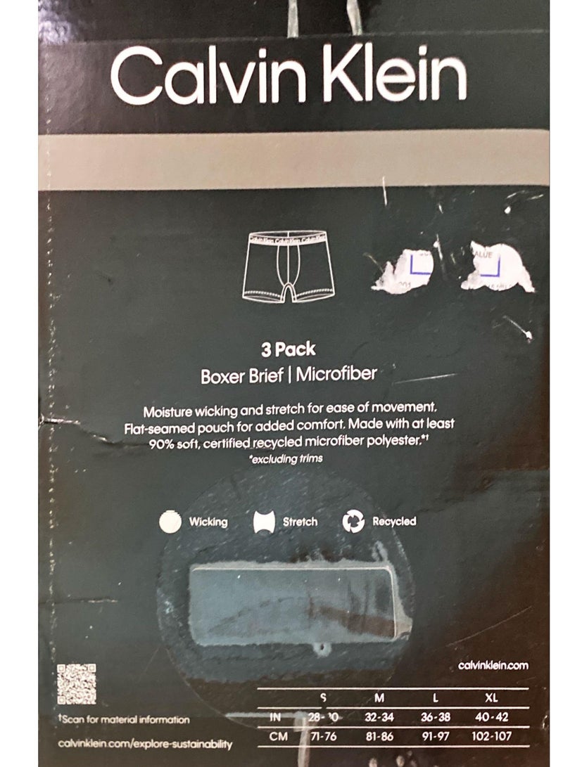 Calvin Klein Jeans 3 Pack Microfiber Stretch Boxer Briefs  - Image 2