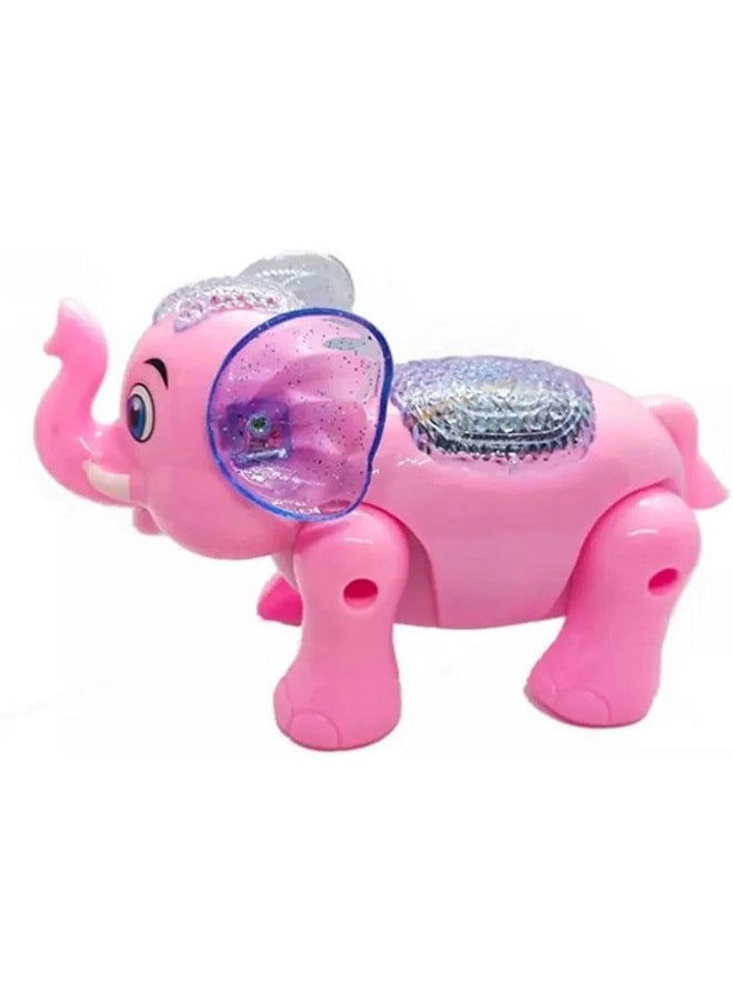 Manos Clever Elephant 3D Musical Toy with Light and Sound Assorted Color (Pink, Multicolor) Toy  - Image 2
