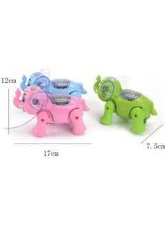 Manos Clever Elephant 3D Musical Toy with Light and Sound Assorted Color (Pink, Multicolor) Toy  - Image 3