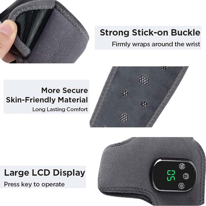Heated Electric Foot Massager Compact Portable Grey - Foot Pain Relief Foot Massage Machine for Seniors Home Use - Image 5