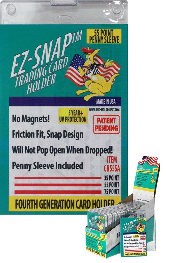 Pro-Mold Box(25) Pro-Mold 55pt. EZ-Snap Trading Card Holders Holds Sleeved Card UV Protection CH55SA - Image 1