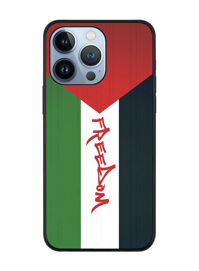 Stylizedd Rugged Black edge case for Apple iPhone 13 Pro Slim fit Soft Case Flexible Rubber Edges TPU Gel Thin Cover - Freedom - Image 1