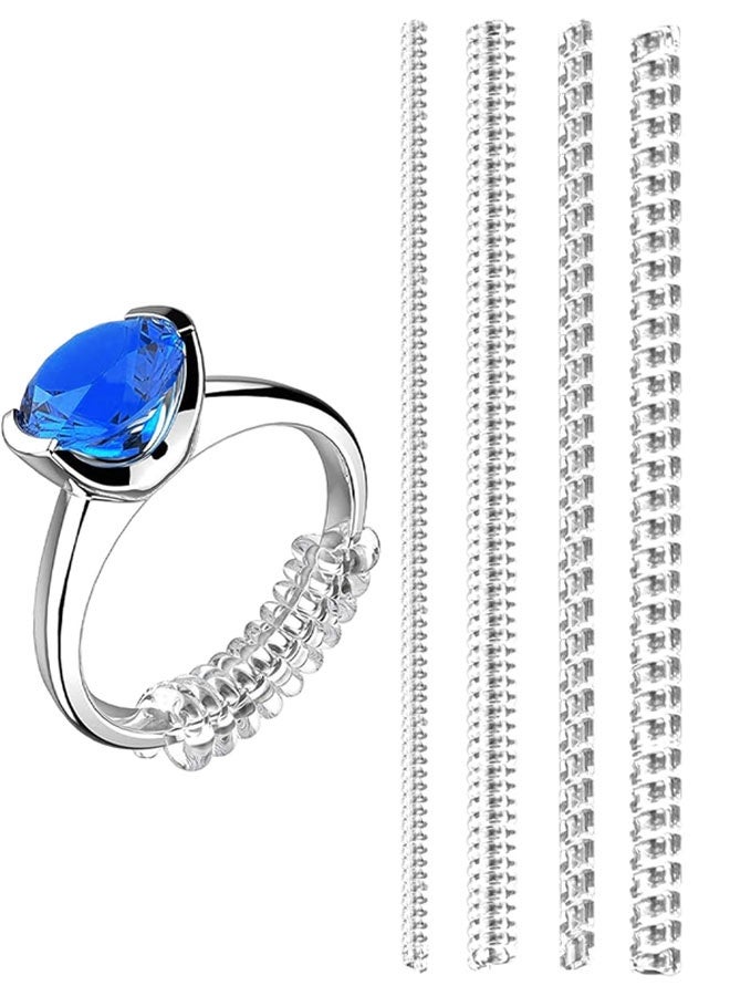 Ring Size Adjuster for Loose Rings - 12 Pcs Transparent Ring Snuggies - Unisex and Traditional - 2mm to 5mm 4 Sizes 3Pcs Each - Image 1