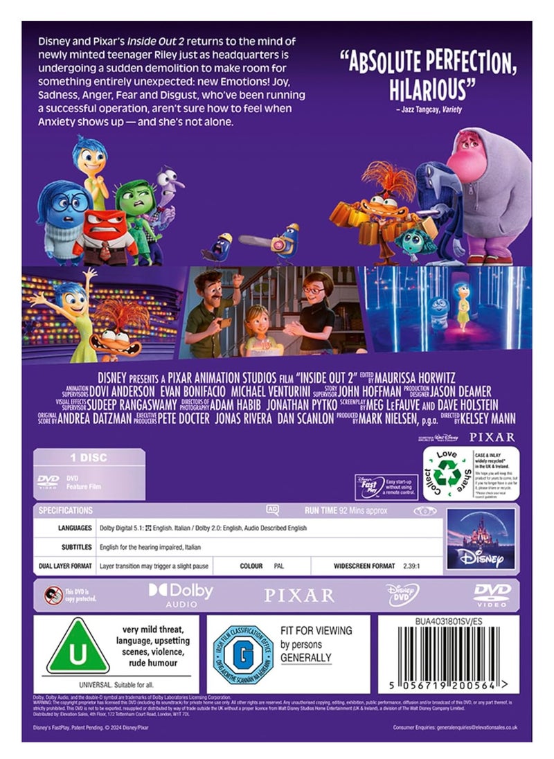 Disney Pixar Inside Out 2 - DVD  - Image 2