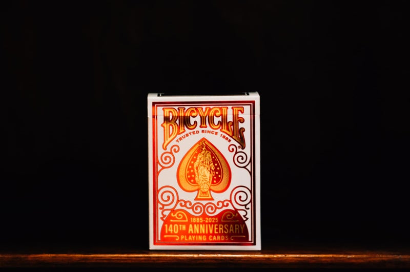 Bicycle 140th Anniversary Playing Cards, Special Edition 1885 Design, Red & Gold Foil Collectible Vintage Deck for Poker, Blackjack & Family Card Games - Image 3