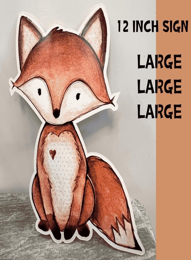 Puremigo 6 PCS Large Woodland Cutouts with Stand, 12inch Woodland Baby Shower Decorations, Forest Animals Baby Shower Decorations, Birthday Party Supplies Cardboard Stand Up Prop - Image 2