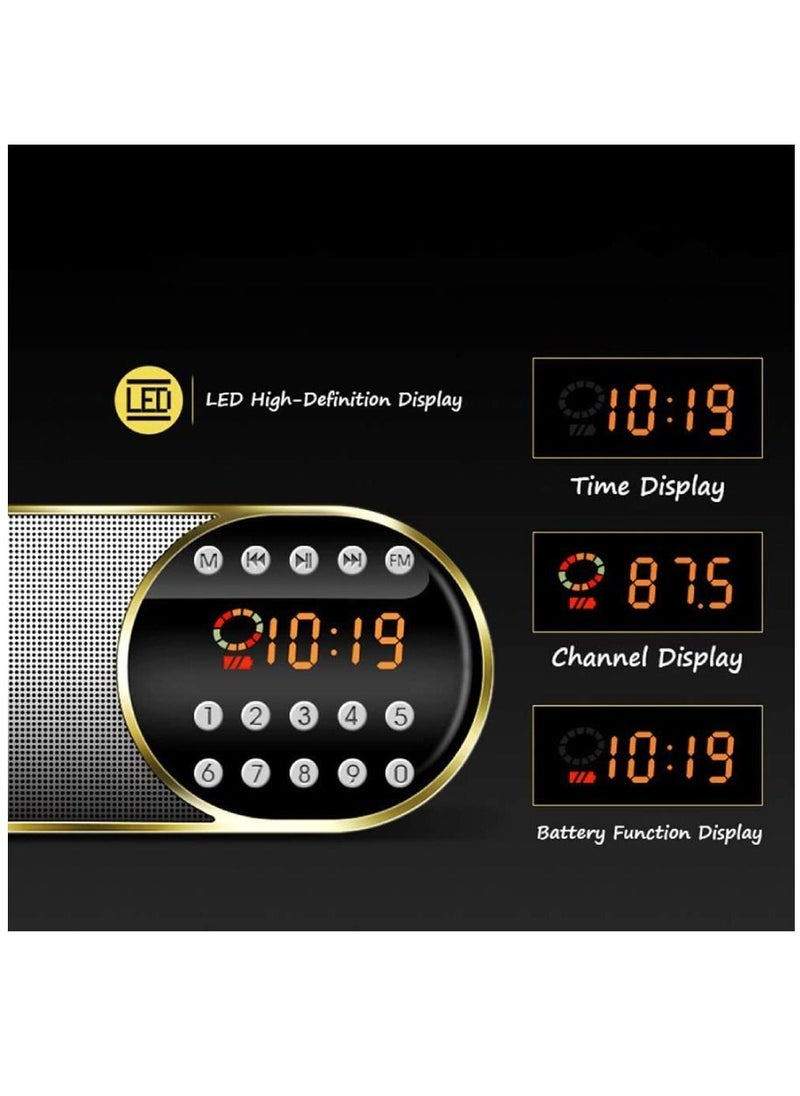 راديو FM صغير محمول لاسلكي بلوتوث 5.0 مكبرات صوت TF USB على مدار الساعة LED وظيفة مصباح يدوي دعم 3.5 مللي متر سماعة رأس مشغل MP3 - pzsku/Z530DF88C373A12851C58Z/45/_/1688505849/28318501-83ff-41ac-bfd2-f0f8e40f7ba5