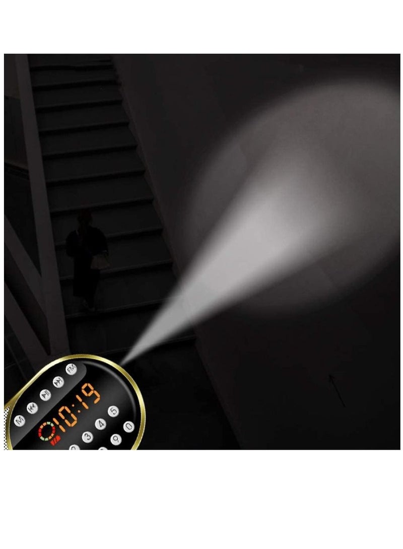 Portable Mini FM Radio Wireless Bluetooth 5.0 Speakers TF USB Clock LED Flashlight Function Support 3.5mm Headphone MP3 Player - Image 5