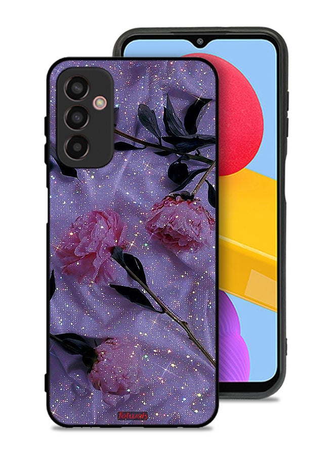 Tolwak Samsung Galaxy M13 Protective Case Cover Glitter Roses - Image 1