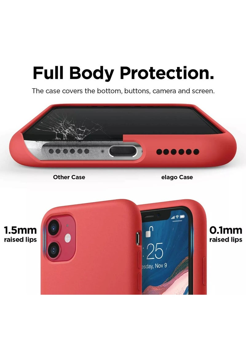Generic - Three-Layer Structure Shockproof Protective Case Cover for iPhone 11 Red  Anti-Fingerprint Anti-Drop Anti-Scratch Comfortable Grip Shock Absorption Hard Back Anti-Burst Ultra Thin Full Cover Case Compatible with iPhone 11 Red - Image 1