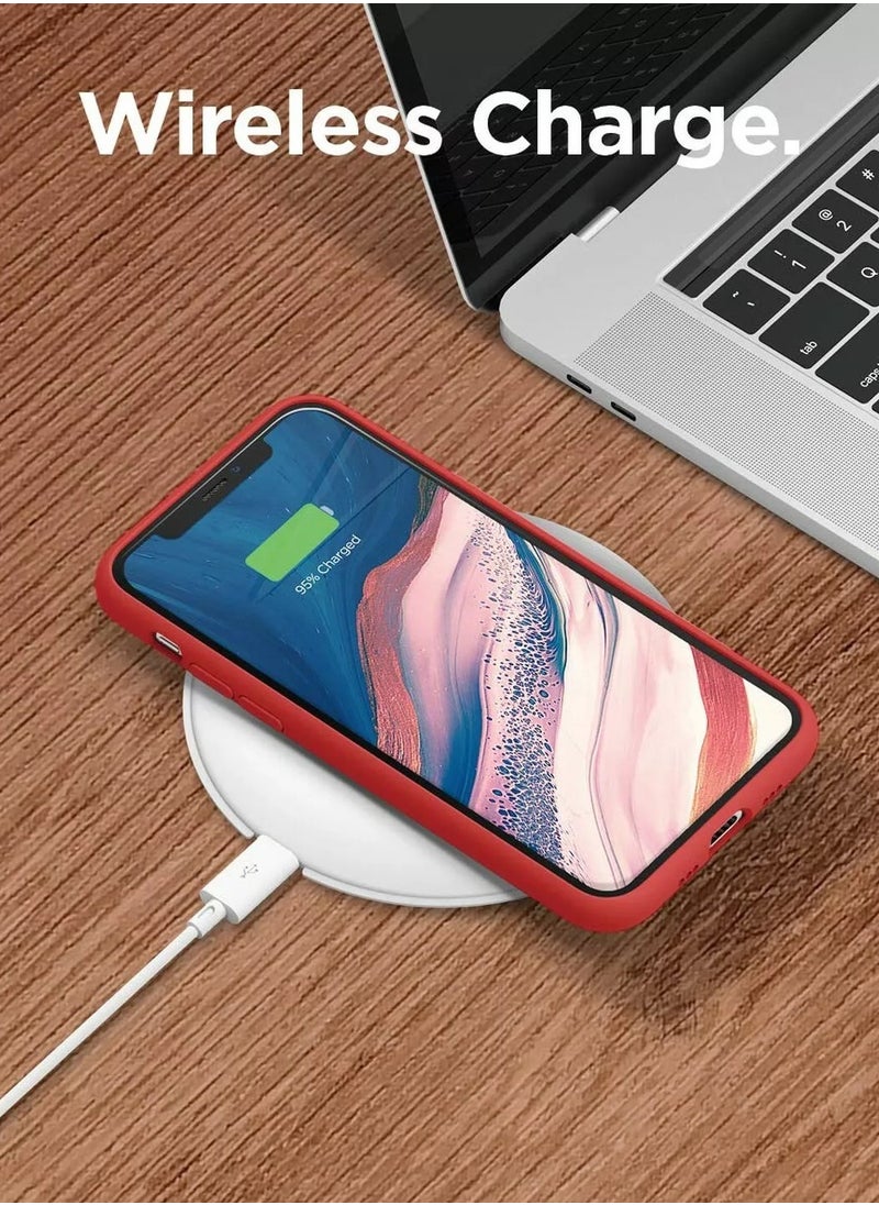 Generic - Three-Layer Structure Shockproof Protective Case Cover for iPhone 11 Red  Anti-Fingerprint Anti-Drop Anti-Scratch Comfortable Grip Shock Absorption Hard Back Anti-Burst Ultra Thin Full Cover Case Compatible with iPhone 11 Red - Image 1