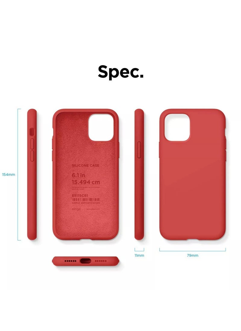 Generic - Three-Layer Structure Shockproof Protective Case Cover for iPhone 11 Red  Anti-Fingerprint Anti-Drop Anti-Scratch Comfortable Grip Shock Absorption Hard Back Anti-Burst Ultra Thin Full Cover Case Compatible with iPhone 11 Red - Image 1