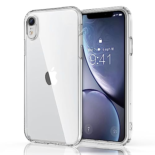 Tobfit Clear Case for iPhone XR 6.1-Inch, Non-Yellowing Anti-Scratch Slim Full-Body Shockproof Protective Bumper Cover for iPhone XR Case (Clear) - Image 1