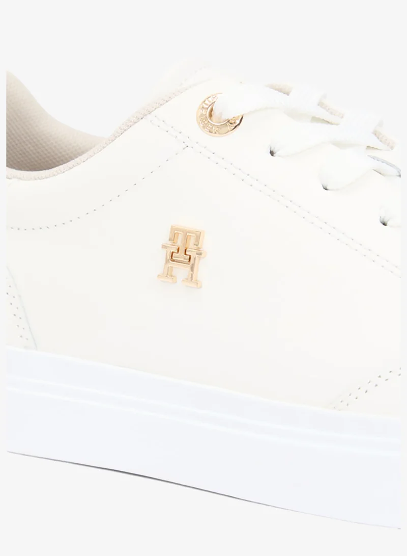 TOMMY HILFIGER  Leather Monogram Cupsole Trainers for Women | Best Price UAE