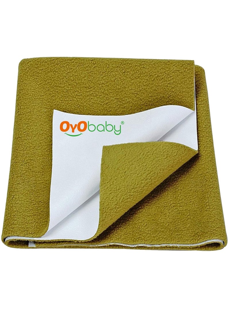 OYO BABY Waterproof Quick Dry Sheet for Baby| Bed Pad | Baby Bed Protector Sheet for Toddler Children (X-Large (200cm x 140cm), Gold) - Image 1