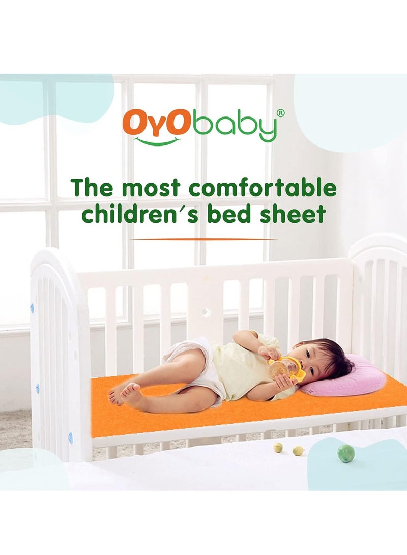 OYO BABY Waterproof Quick Dry Sheet for Baby| Bed Pad | Baby Bed Protector Sheet for Toddler Children (X-Large (200cm x 140cm), Gold) - Image 4