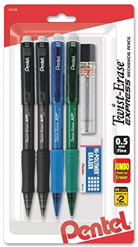 Pentel قلم رصاص ميكانيكي بنتل 730883 توست-إيراس إكسبريس رقم 2 رصاص متوسط - Image 1